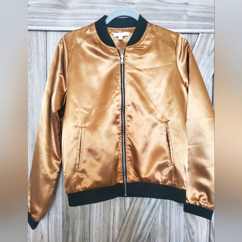 Don't ask why bronze Bomber jacket EUC